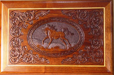 Wood carving, relief carving